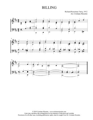 BILLING Hymn Reharmonization, Arrangement by Dr. Cristiano Rizzotto