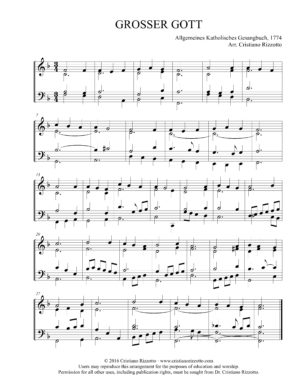 GROSSER GOTT Hymn Reharmonization – Cristiano Rizzotto