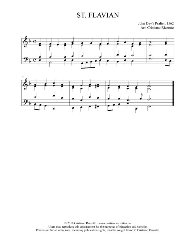 ST. FLAVIAN Hymn Reharmonization – Cristiano Rizzotto