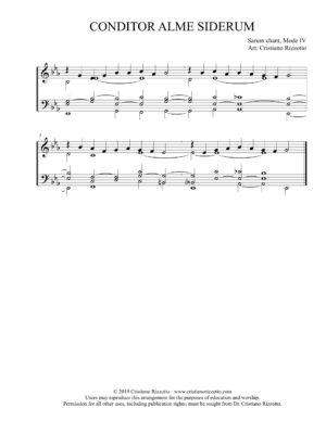 CONDITOR ALME SIDERUM Hymn Reharmonization, Arrangement by Dr. Cristiano Rizzotto (Dr. Kris Rizzotto)