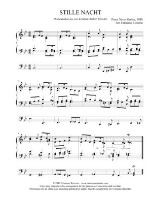 STILLE NACHT Hymn Reharmonization, Arrangement by Dr. Cristiano Rizzotto (Dr. Kris Rizzotto)