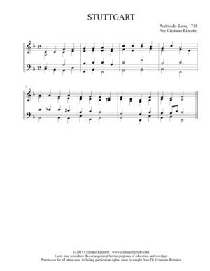 STUTTGART Hymn Reharmonization, Arrangement by Dr. Cristiano Rizzotto (Dr. Kris Rizzotto)