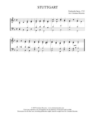 STUTTGART Hymn Reharmonization, Arrangement by Dr. Cristiano Rizzotto (Dr. Kris Rizzotto)